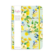 Blue Tit Pattern A5 Hardback Journal with Elastic Closure - Lola Design Ltd