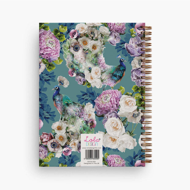 Peacock Wirobound B5 Organiser/ Notebook by Lola Design - Lola Design Ltd