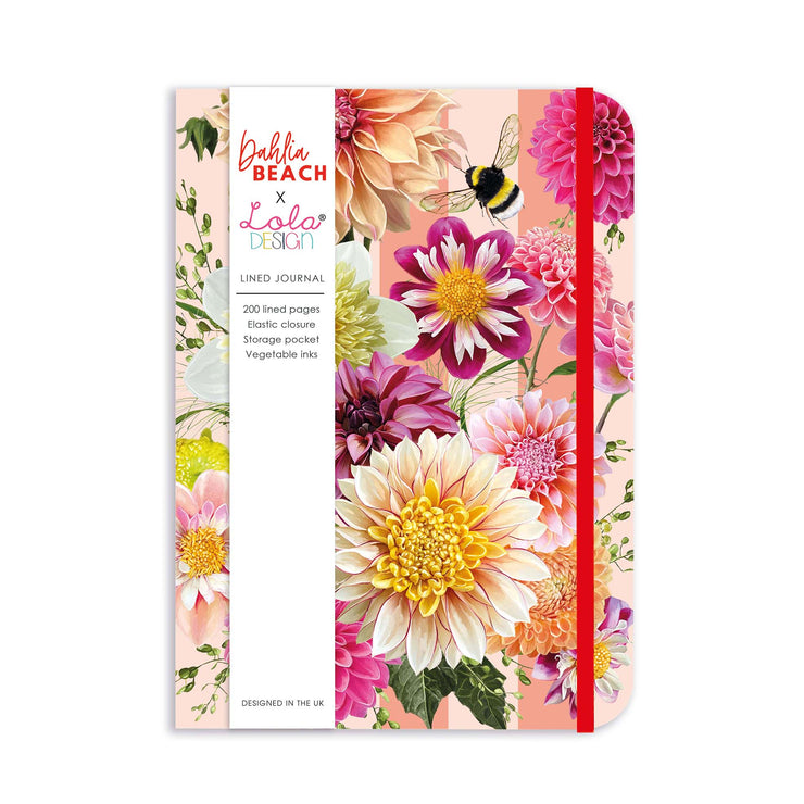 Dahlia Beach x Lola Design Hardback Journal With Elastic Closure