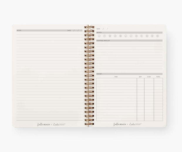 Dahlia Beach x Lola Design B5 Spiral Bound Gardeners Notebook