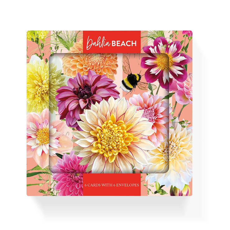 Pack of Six Dahlia Beach x Lola Design Notecards