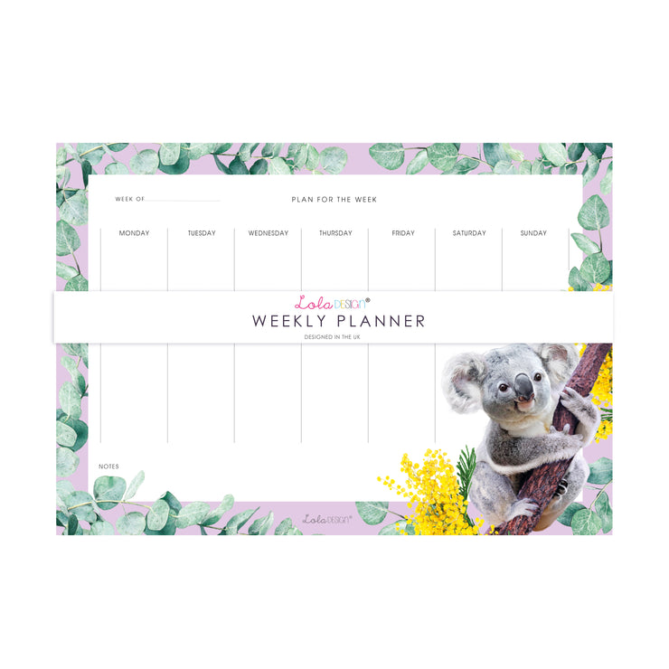 Weekly Planner featuring Koala Bear by Lola Design