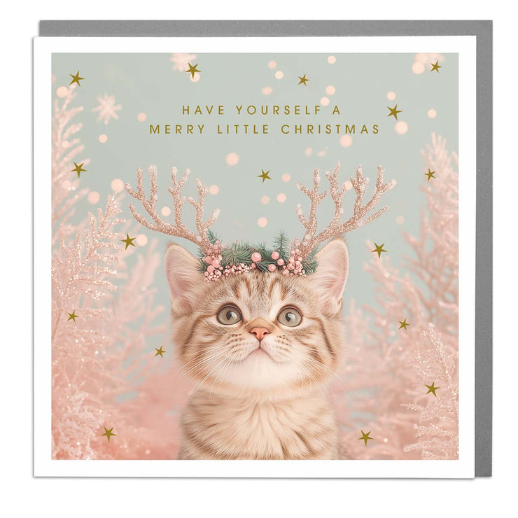 Kitten - Merry Little Christmas Card by Lola Design