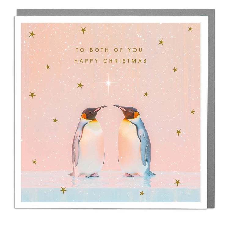 Penguins - Both of You Christmas Card by Lola Design