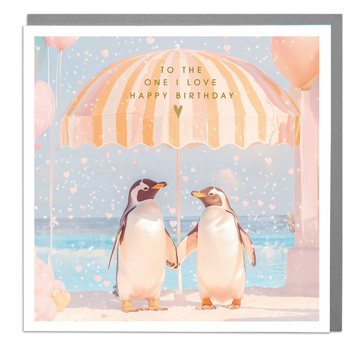 Penguins - One I Love Birthday Card by Lola Design