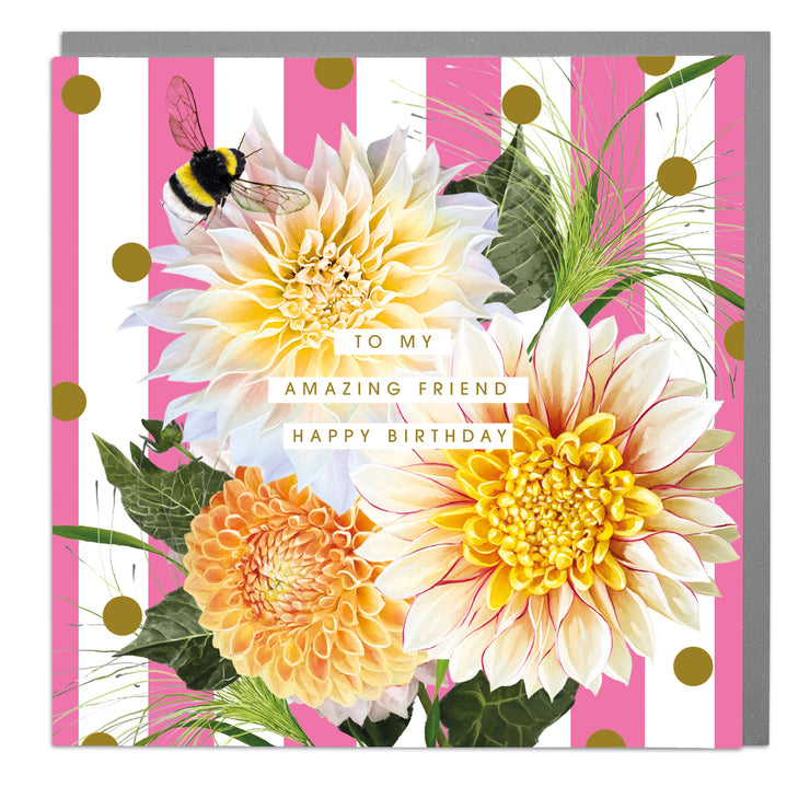 Amazing Friend Birthday Card by Lola Design x Dahlia Beach