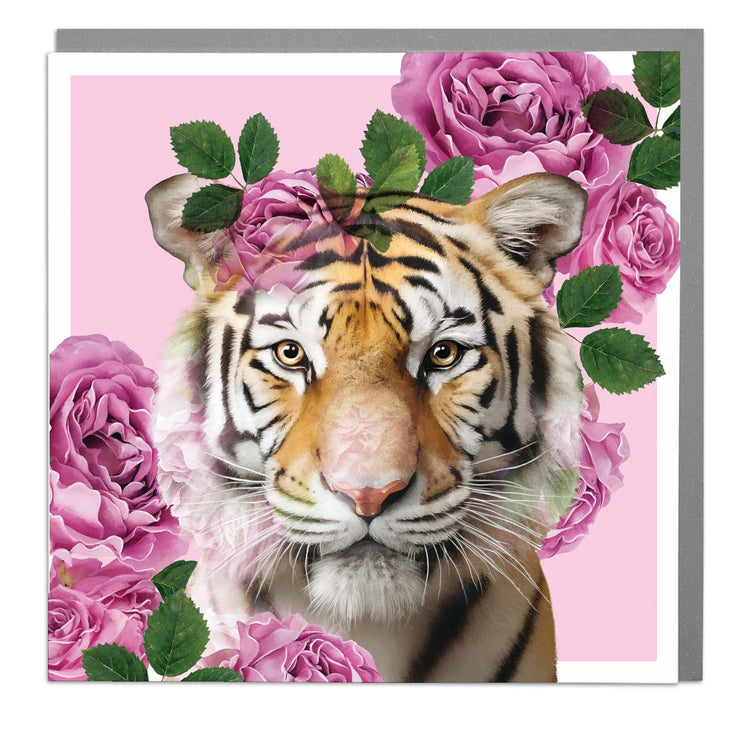 Tiger Blank Art Card by Lola Design