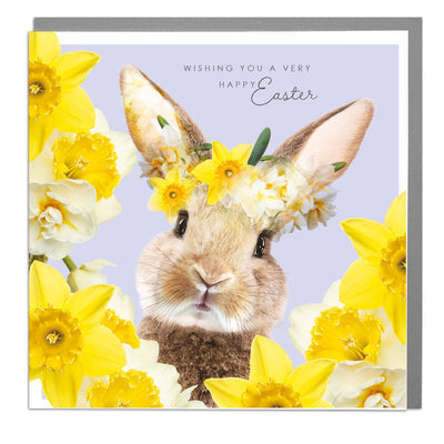 Happy Easter - Rabbit Easter Card by Lola Design