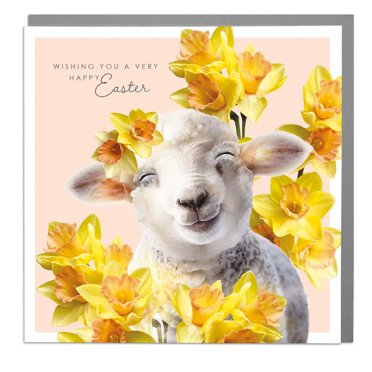 Happy Easter - Sheep Easter Card by Lola Design