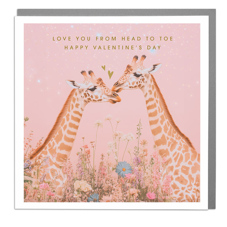 Giraffe - Valentines Day Card by Lola Design