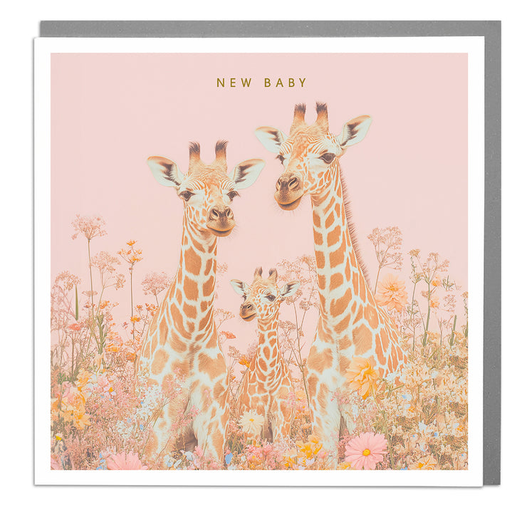 Giraffe - New Baby Card by Lola Design