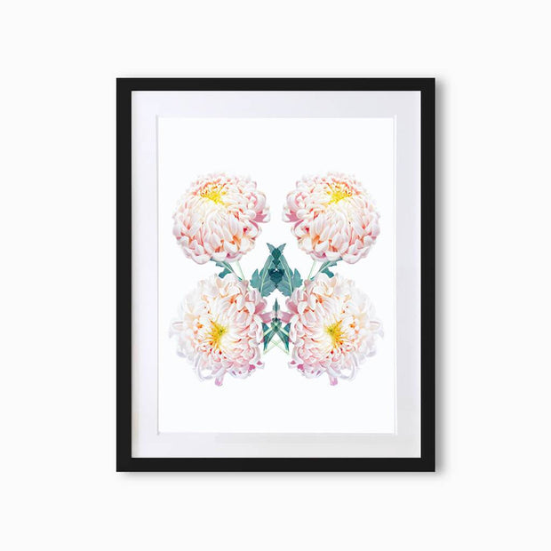 Chrysanthemums Botanique (Pattern) Art Print - Lola Design Ltd