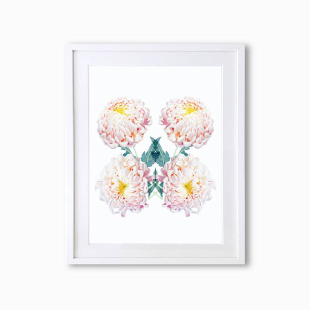 Chrysanthemums Botanique (Pattern) Art Print - Lola Design Ltd