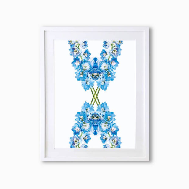 Delphiniums Botanique (Pattern) Art Print - Lola Design Ltd