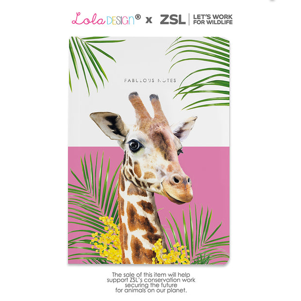 Giraffe Luxury Notebook - Lola Design x ZSL - Lola Design Ltd