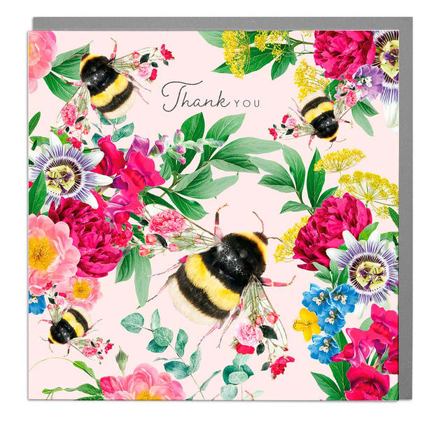 Botanical bee Thank you notecards - Lola Design Ltd