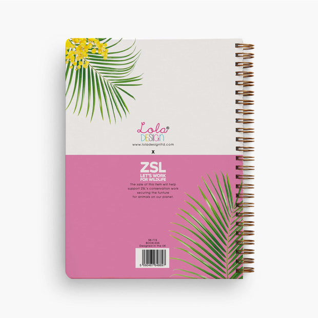 Wiro Bound Giraffe Organiser / Notebook - Lola Design x ZSL - Lola Design Ltd