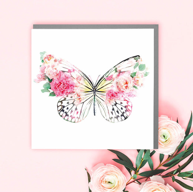 Pink Butterfly Card - Lola Design Ltd