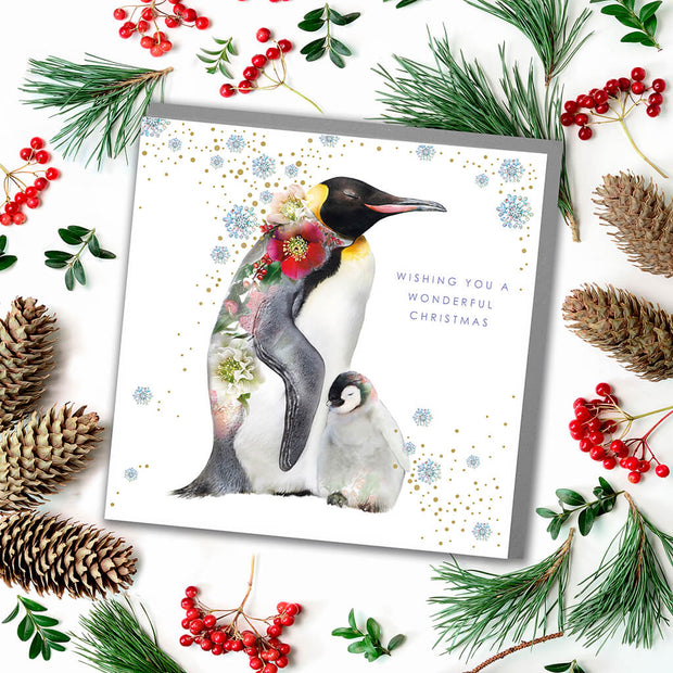 Penguins Wonderful Christmas Card - Lola Design Ltd