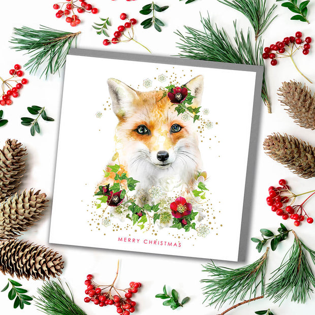 Fox Merry Christmas Card - Lola Design Ltd