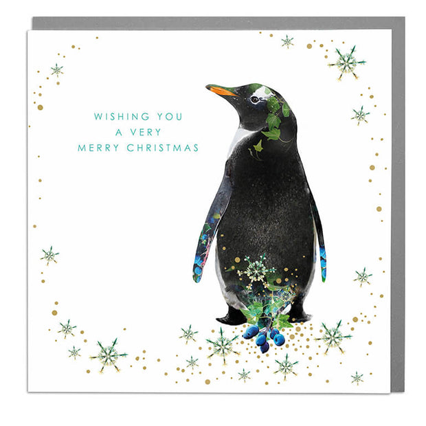 Penguin Merry Christmas Card - Lola Design Ltd