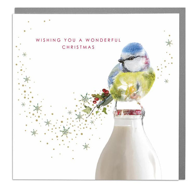 Blue Tit Christmas Card - Lola Design Ltd