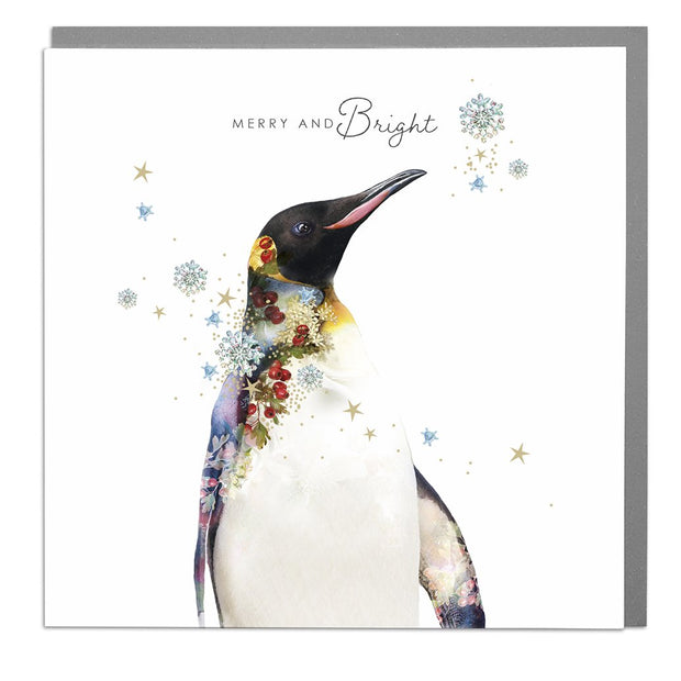 King Pengiun Christmas Card by Lola Design - Lola Design Ltd