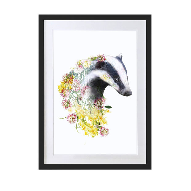 Badger Art Print - Lola Design Ltd