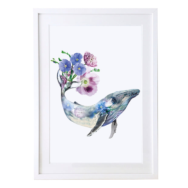 Humpback Whale Art Print by Lola Design - Lola Design Ltd