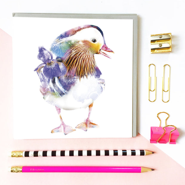 Mandarin Duck Card - Lola Design Ltd