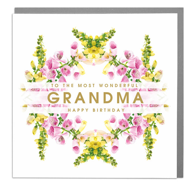 Wonderful Grandma Birthday Card - Lola Design Ltd