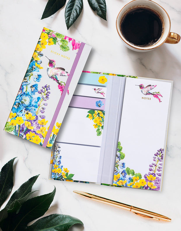 Hummingbird Sticky Notes Memo Folio - Lola Design Ltd