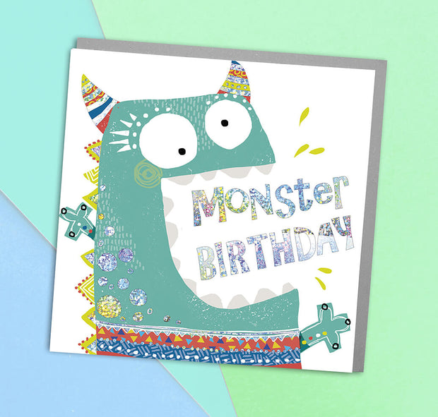 Monster Happy Birthday Card - Lola Design Ltd